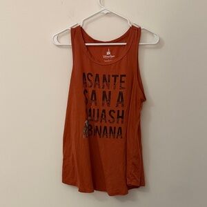 Lion King Disney Orange Graphic Tank Top